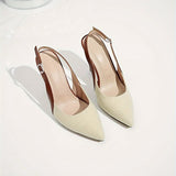 Konstancia – kétszínű slingback tűsarkú