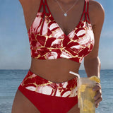Fanni - Márványmintás kivágott bikini