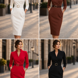 Tímea – elegáns blézerruha övvel