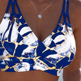 Fanni - Márványmintás kivágott bikini