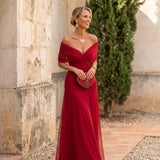 Orsolya – elegáns midi ruha V-kivágással