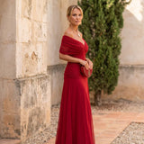 Orsolya – elegáns midi ruha V-kivágással