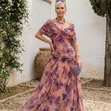 Orsolya – elegáns midi ruha V-kivágással