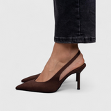 Izolda – hegyes orrú slingback körömcipő