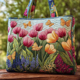 Tulipános pillangós kézműves táska