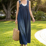 Karina – kantáros hosszú farmer ruha