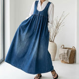 Karina – kantáros hosszú farmer ruha