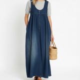 Karina – kantáros hosszú farmer ruha
