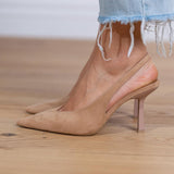 Adrienn – hegyes orrú slingback tűsarkú